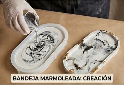 Cómo hacer bandejas de cemento marmoleadas