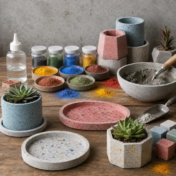 Cómo darle color a tus piezas de concreto